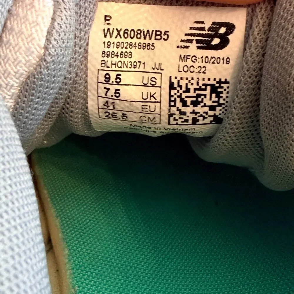 New Balance 608v5 Women's Casual Comfort Cross Trainer - White/Light Blue SZ 9.5